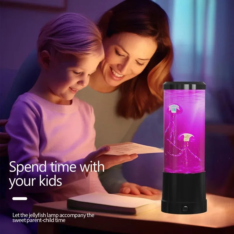 Color Changing Jellyfish Lamp Usb/Battery Powered Table Night Light Children'S Gift Home Bedroom Decor Boys Girls Birthday Gifts