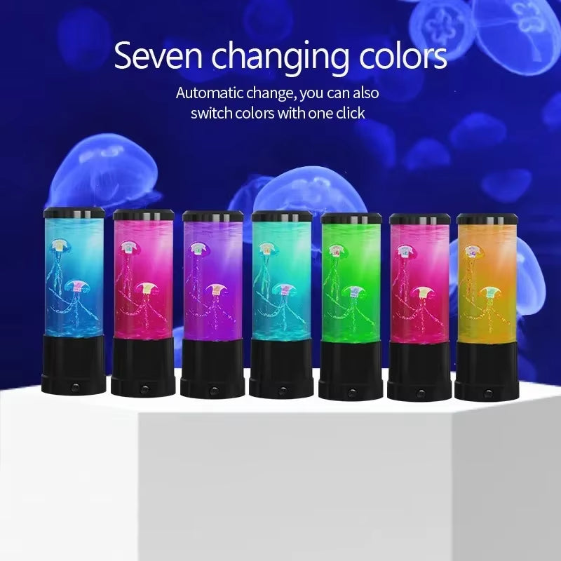 Color Changing Jellyfish Lamp Usb/Battery Powered Table Night Light Children'S Gift Home Bedroom Decor Boys Girls Birthday Gifts