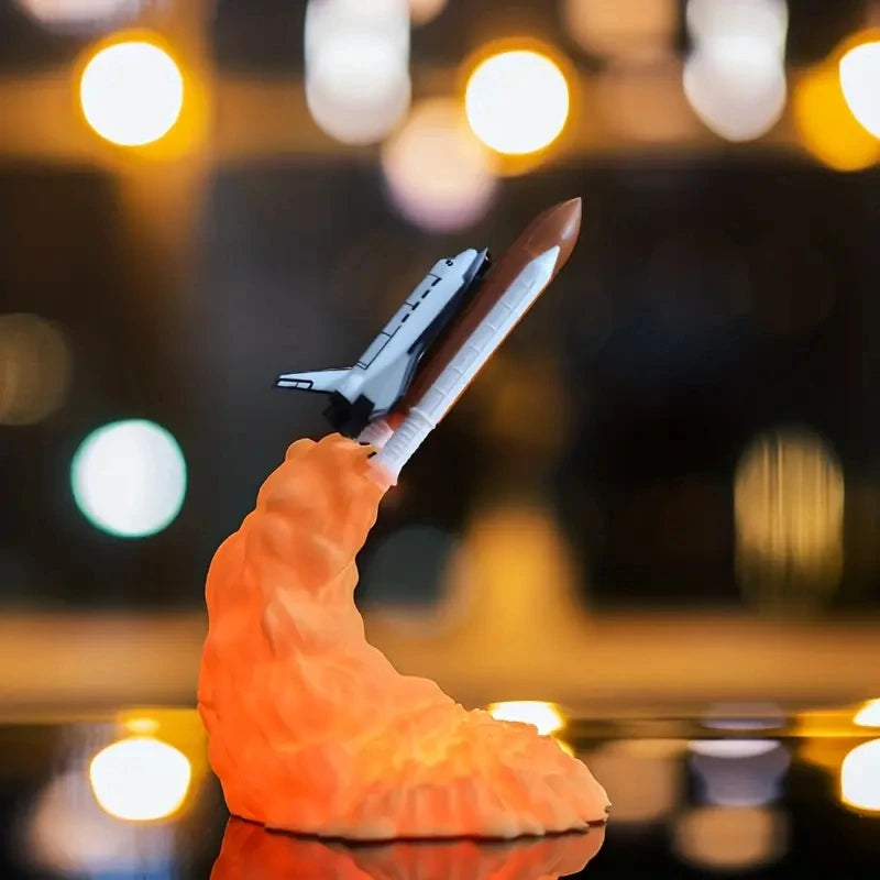 1Pc Creative Rocket Nightlight - Atmosphere Lamp for Casual Decoration and Gift Giving 3D Printing Technology Small Rocket