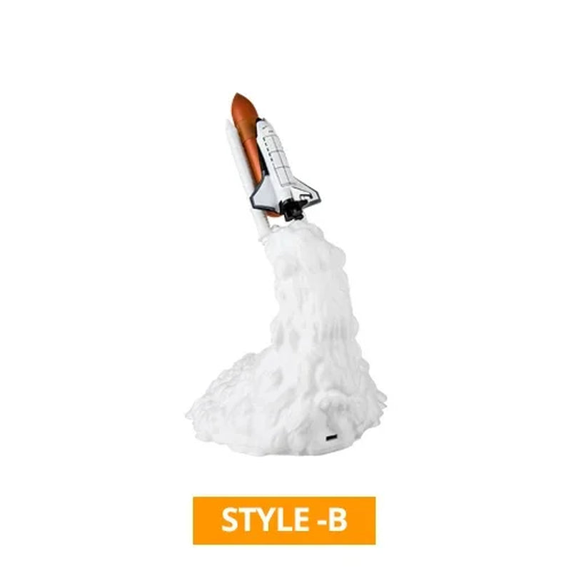 1Pc Creative Rocket Nightlight - Atmosphere Lamp for Casual Decoration and Gift Giving 3D Printing Technology Small Rocket