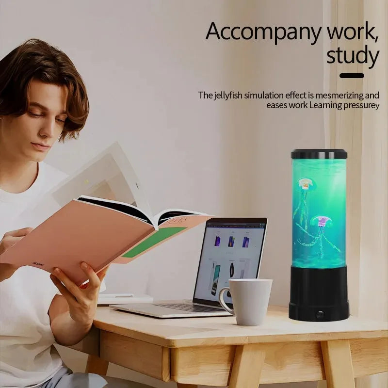 Color Changing Jellyfish Lamp Usb/Battery Powered Table Night Light Children'S Gift Home Bedroom Decor Boys Girls Birthday Gifts