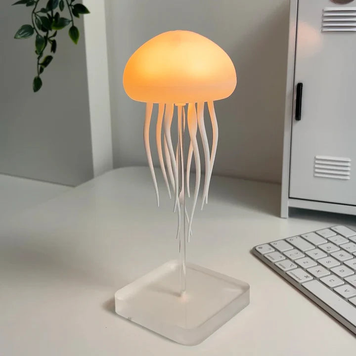 Cartoon Dancing Jellyfish Night Light RGB Gradient Cute Jellyfish Bedside Lamp Voice Control Bedroom Reading Desk Lamp